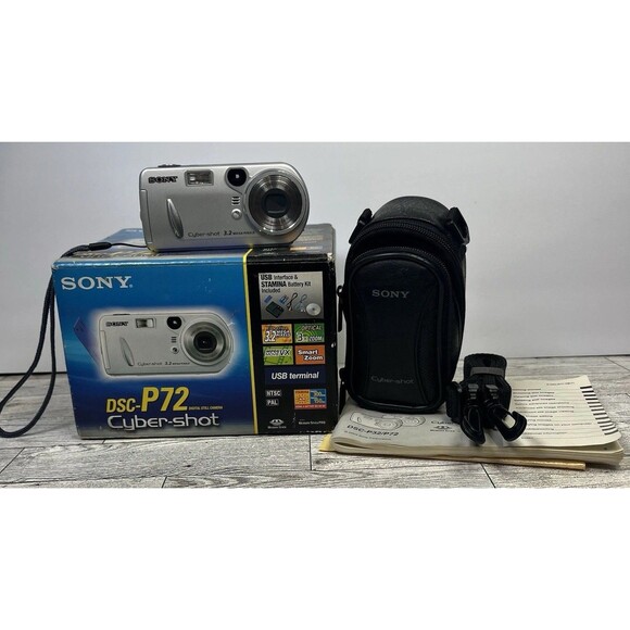 ~SONY~ Cyber Shot DSC-P72 3.2MP Digital Camera Vintage*TESTED* Great Shape - Picture 3 of 16